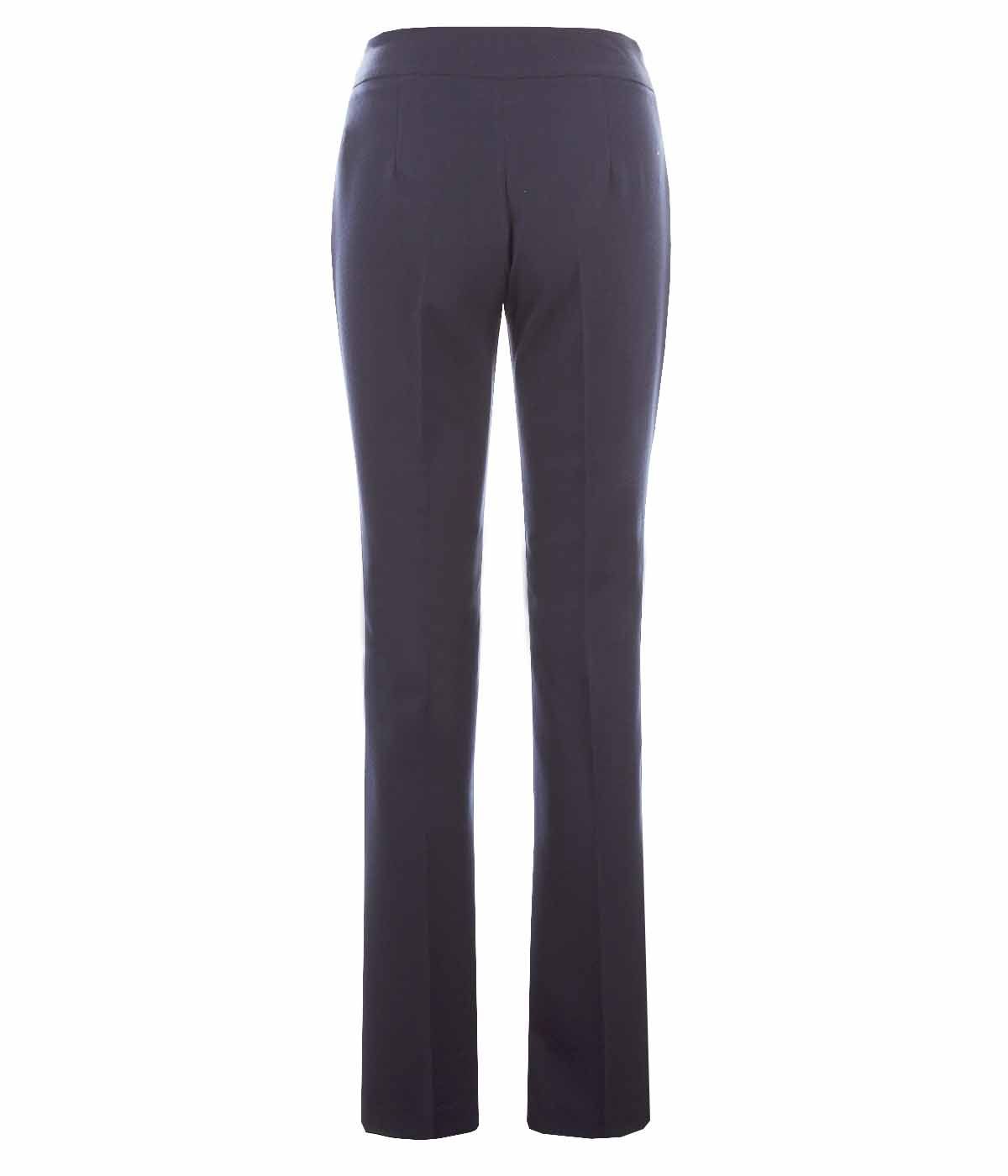 Cigarette high-waisted trousers with crease and decorative buttoning  1